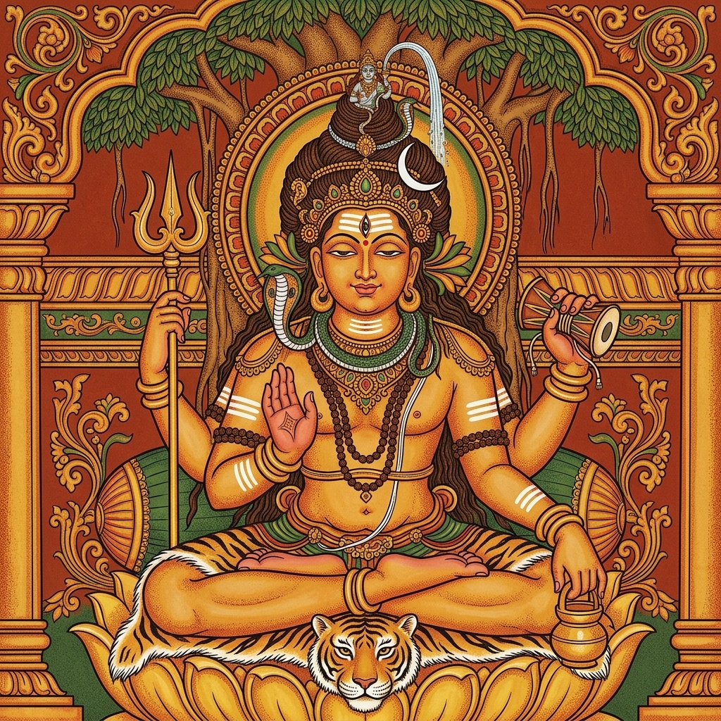 Lord Shiva and Sri Mahalakshmi